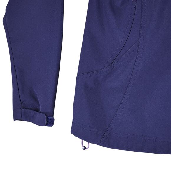Double Diamond M Softshell Jacket Womens Fleece Lined Purple Zip Pockets‎ Bungee - Picture 12 of 13